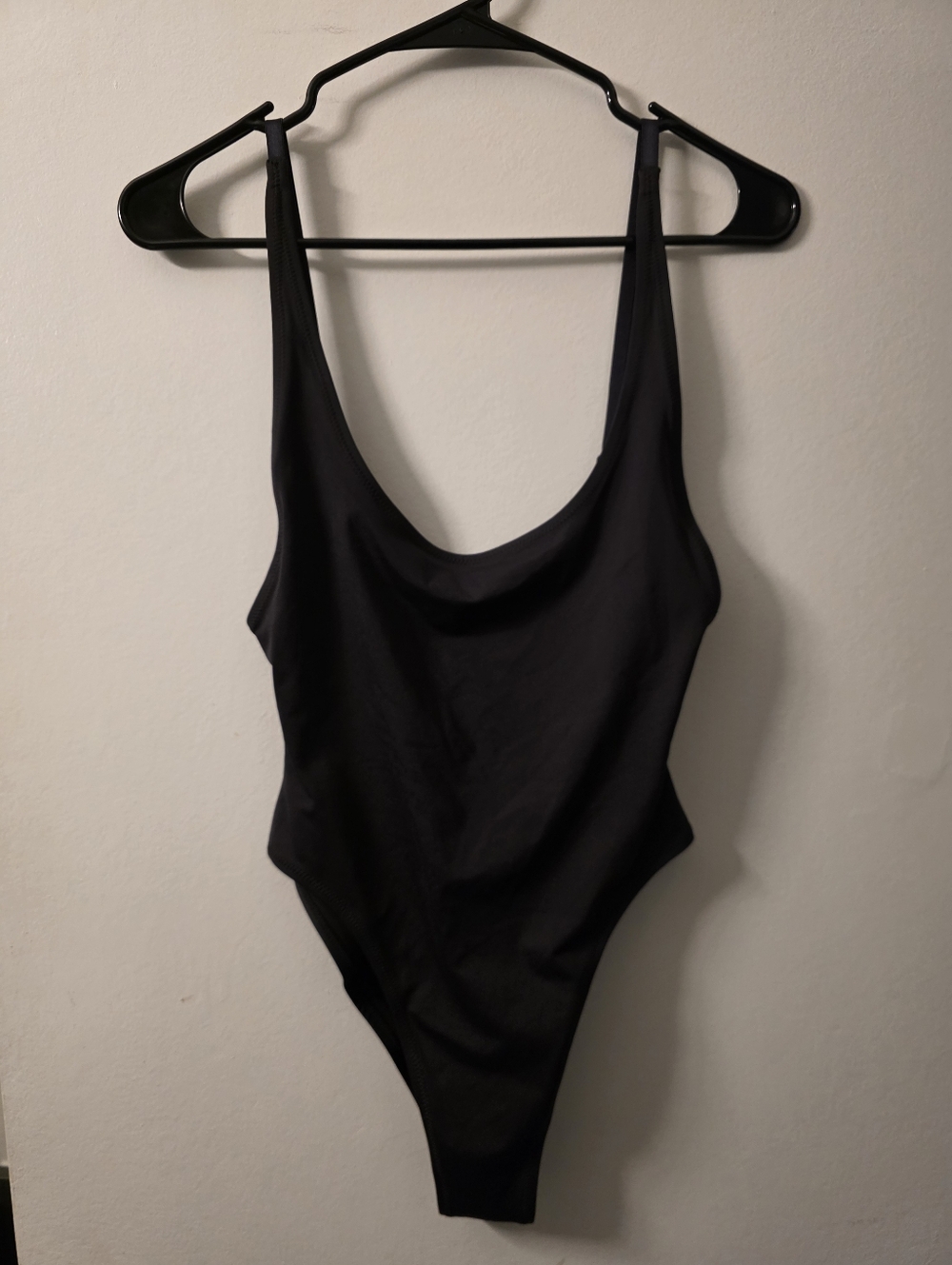 SKIMS Swim Scoop Neck Black One-Piece Bodysuit SMALL